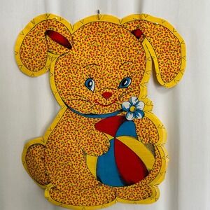 Vintage Yellow Bunny Plush‎ Unfinished Project Complete HTF